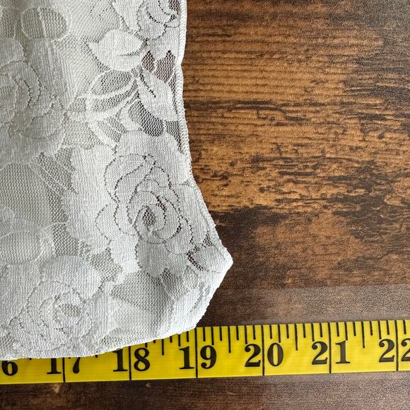FDJ French Dressing Lace Lined Blouse Medium White Fairy Cottagecore Coquette - Picture 3 of 9